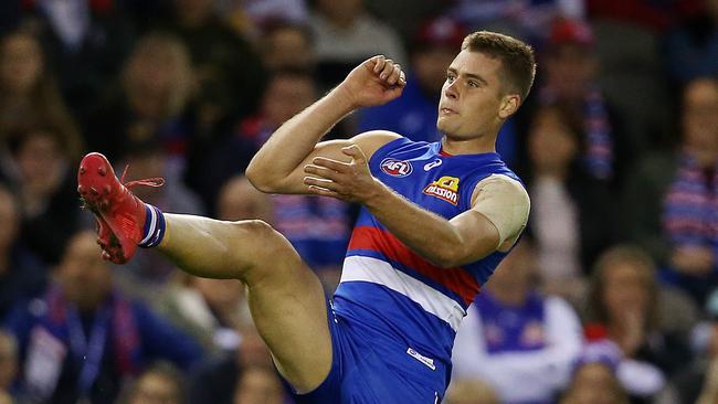 Josh Dunkley kicked four behinds against the Swans. Picture: Michael Klein