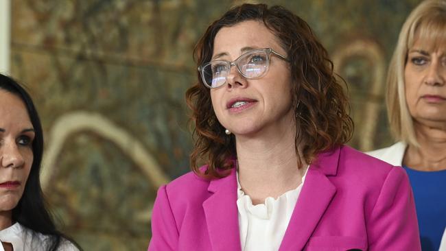 Social Services Minister Amanda Rishworth will release the ten-year National Plan to tackle domestic, family and sexual violence on Monday. Picture: NCA NewsWire / Martin Ollman