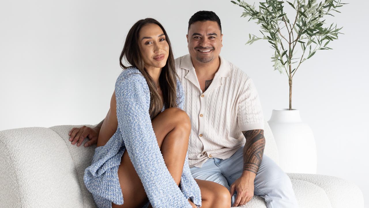 Chontel Duncan and her husband Sam. Picture: David Kelly
