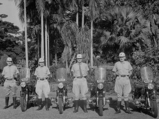 1959: Darwin traffic officers Trevor McKew, Peter Hamon, Ron Natt and Andy McNeill.