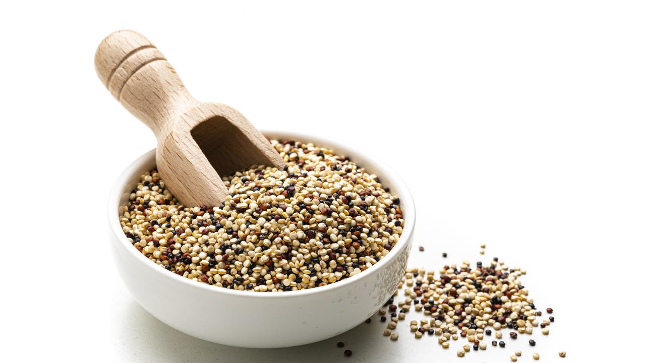 Quinoa is a good source of protein, dietary fibre, zinc, iron, manganese and magnesium.