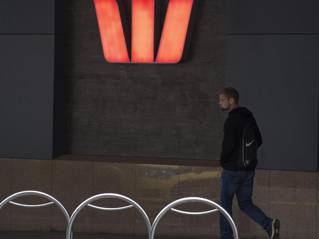 Westpac Bank signage is seen in Melbourne, Sunday, 5 May 2019. Westpac is due to deliver in financial half year results tomorrow, Monday 6 May, 2019. (AAP Image/Ellen Smith) NO ARCHIVING