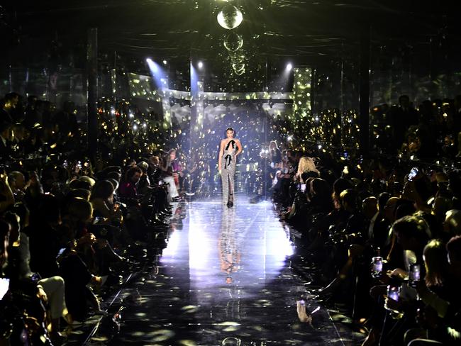 Tom Ford’s disco-inspired runway at Milk Studios in Hollywood. Picture: Getty Images