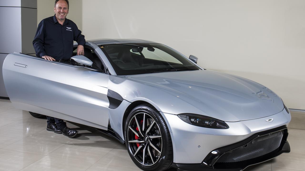 Aston Martin driving instructor Steve Tomkins with the new Vantage.