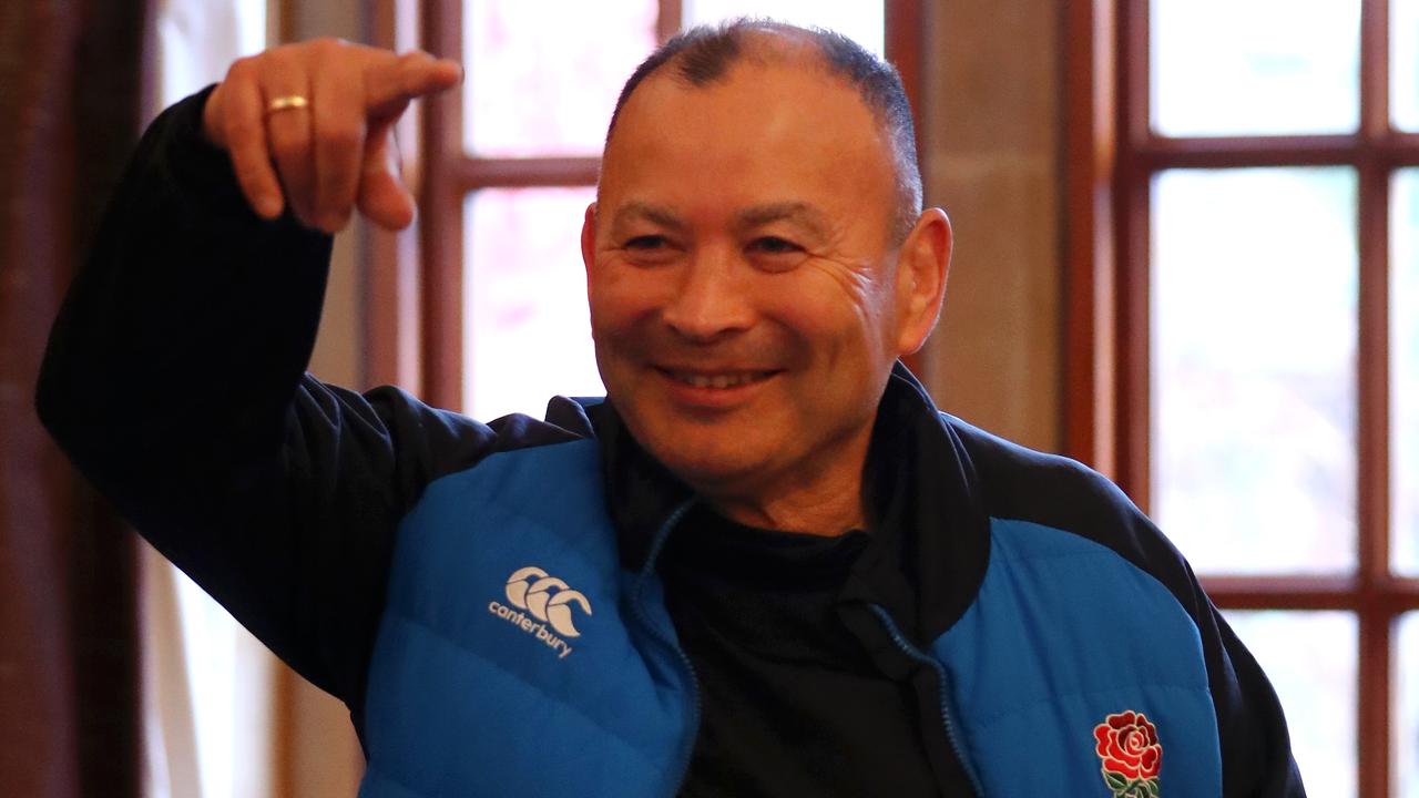 England coach Eddie Jones speaks to the media at Pennyhill Park in Bagshot.