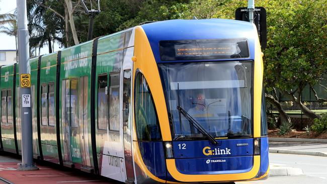 G-Link trams at the Cypress Avenue station. Picture: Tim Marsden