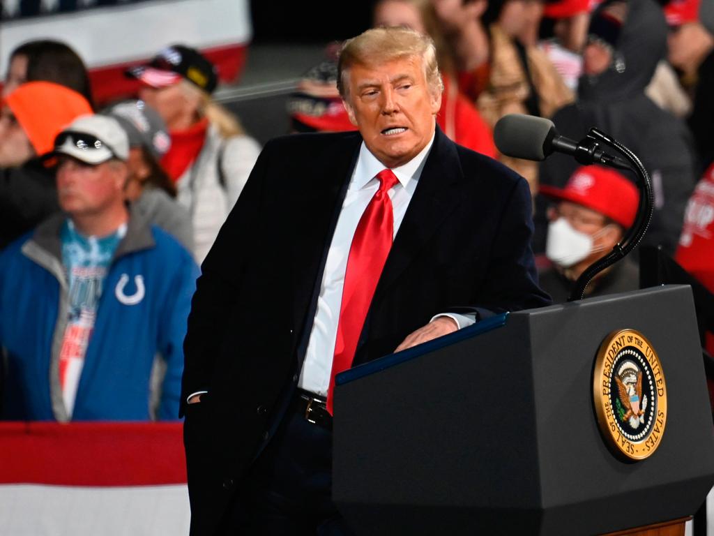 US President Donald Trump has refused to denounce QAnon. Picture: Andrew Caballero-Reynolds/AFP