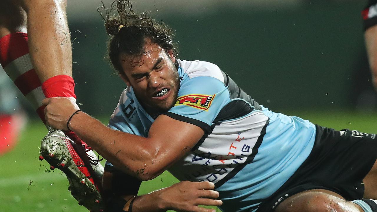 Cronulla's Toby Rudolf has been warned by the NRL. Picture: Brett Costello