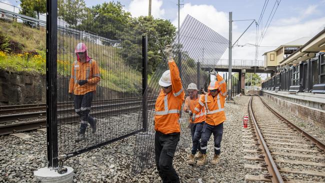 More than 130 days of work have been impacted by the Combined Rail Unions led industrial action which delayed construction and testing programs on the Southwest Conversion project. Picture: Supplied