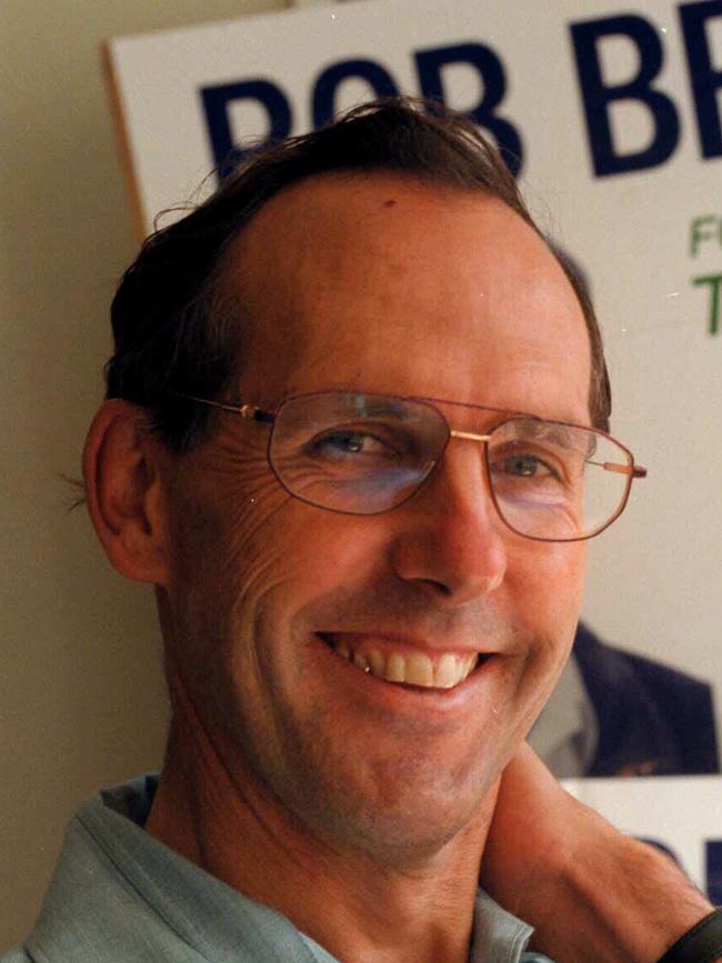 Tasmanian Greens leader Dr (Doctor) Bob Brown, fighting for a senate seat in the 1996 Federal Election. Picture: Bruce Miller.