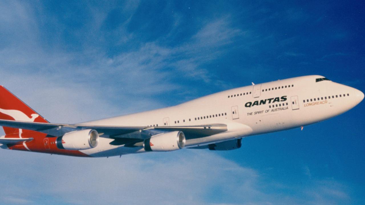 The Qantas 747 pictured in 1989.