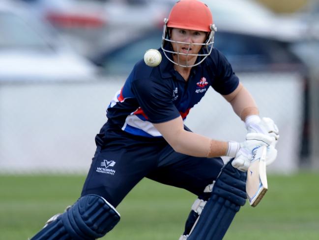 Travis Dean hammered 101 in Footscray’s victory. Picture: Mal Fairclough