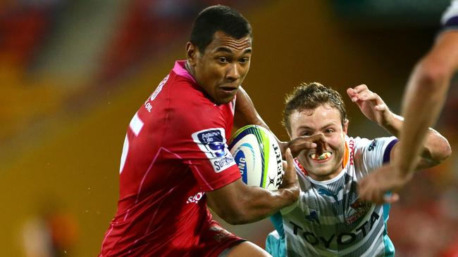 Aidan Toua of the Reds during the Super Rugby match between the Queensland Reds and the Cheetahs. Pic Darren England.