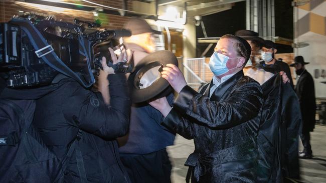 Scenes outside the gathering. Picture: Mark Stewart