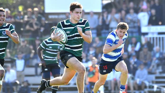 BBC player Xavier Rubens GPS first XV rugby between Nudgee and BBC Saturday August 6, 2022. Picture, John Gass