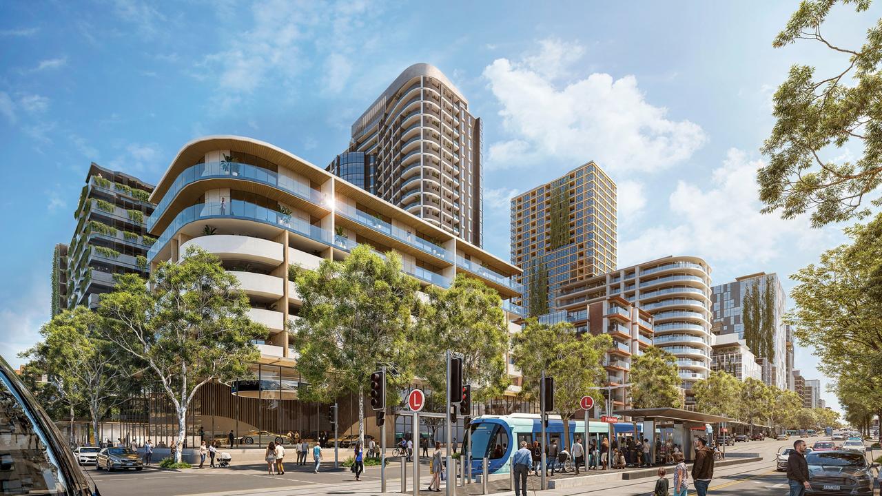 Artist's impression of potential Parramatta Road transformation to include a light rail down the middle. Picture: Supplied.