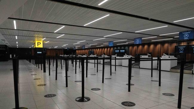 Meanwhile, Terminal 2 was deserted. Picture: Tony Gough