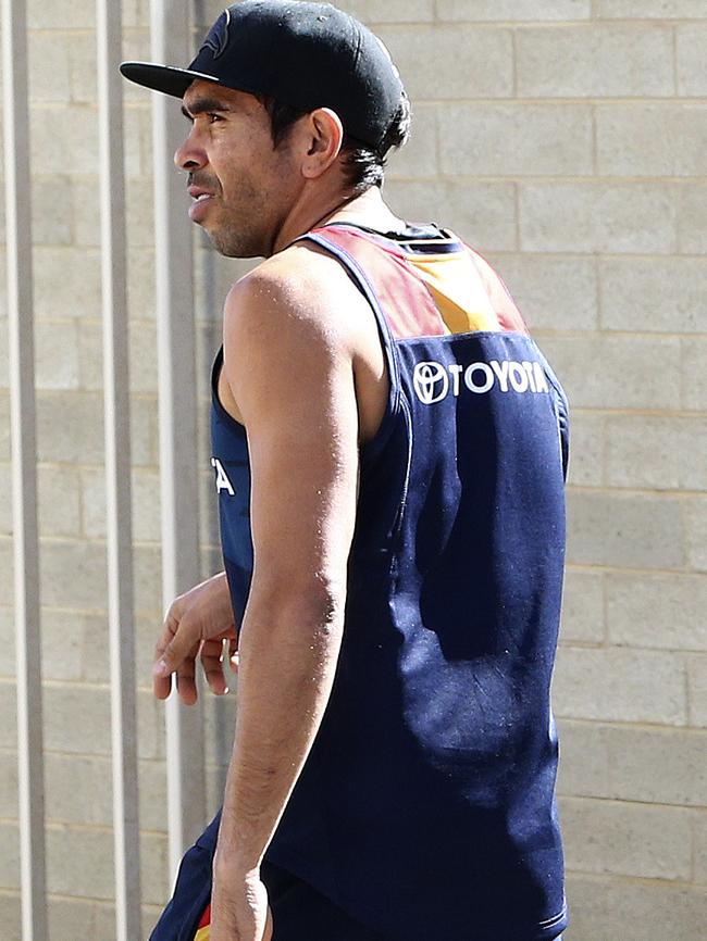 Adelaide Crows player Eddie Betts after a training session on Monday. Picture: Sarah Reed