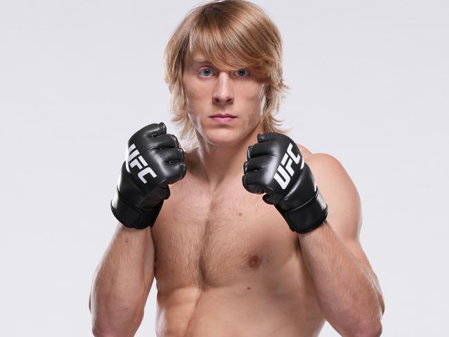 MANCHESTER, ENGLAND - JULY 24:  Paddy Pimblett poses for a portrait during a UFC photo session on July 24, 2024 in Manchester, England. (Photo by Chris Unger/Zuffa LLC via Getty Images)