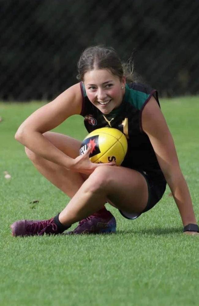 Samara Whitney played for the Wynyard Football Club and was part of the Tasmania Devils program. Picture: Wynyard FC Facebook