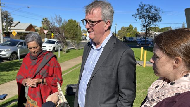 MDAS interim chair Vicki Clark, Victorian Health Minister Martin Foley and independent MP for Mildura Ali Cupper at the announcement of funding for a 30-bed drug and alcohol rehabilitation centre in Mildura on Friday, May 6. Picture: Else Kennedy