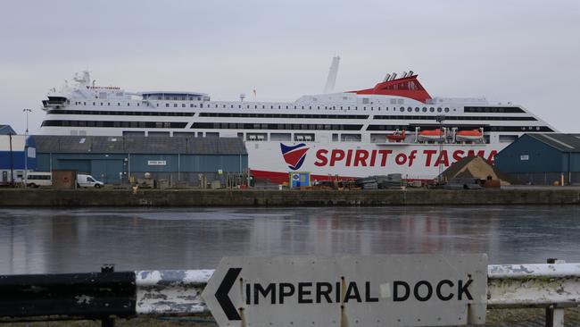 Spirit of Tasmania IV docked in Leith, Scotland. Picture: Tyson Scott