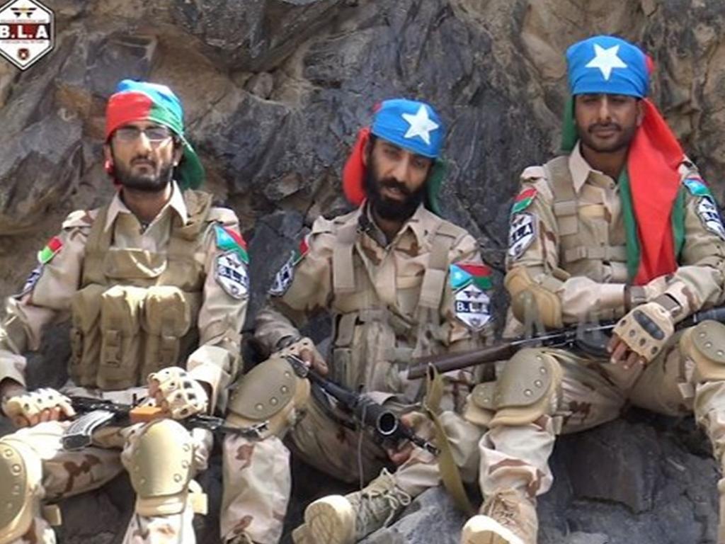 Members of the Balochistan Liberation Army. Picture: BLA