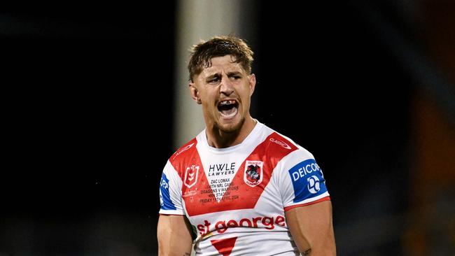 Zac Lomax was a standout for the Dragons, as they stunned the Warriors in Round 7. Picture: NRL Imagery