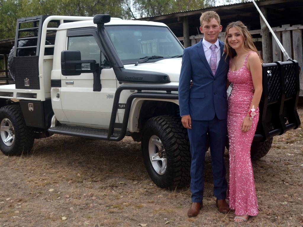 Lanie Smith and guest at the 2023 Burnett State College formal. Image credit: Burnett State College.