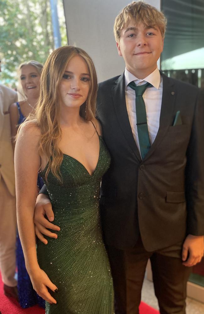 Danielle Muchow and Lyle McIntire at the 2022 Beerwah State High formal.