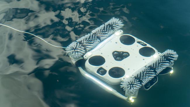 Hullbot's autonomous underwater cleaning drone.