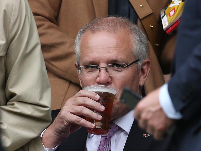 Australian Prime Minister Scott Morrison at the MCG. Picture: Michael Klein.