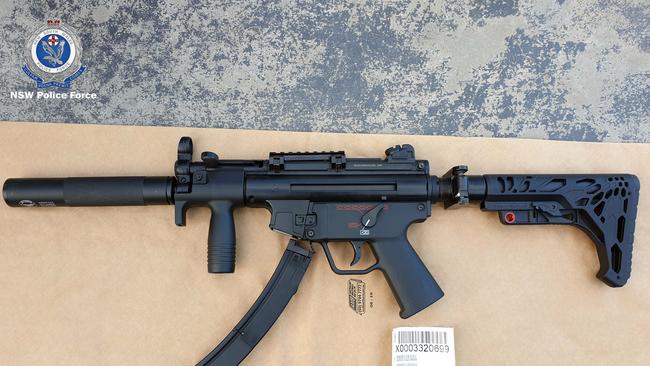 barcodes on social media are being promoted to build home-made but deadly ghost guns such as glocks and semi-automatic assault rifles Picture: NSW Police