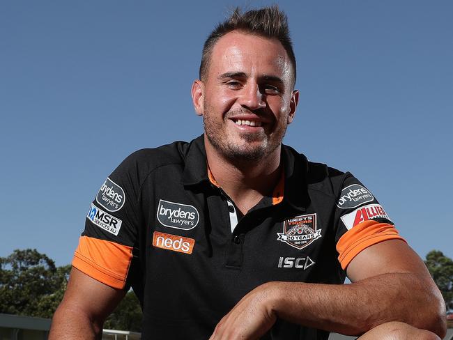 Wests Tigers Josh Reynolds at St Charles Primary School, Ryde. Picture: Brett Costello