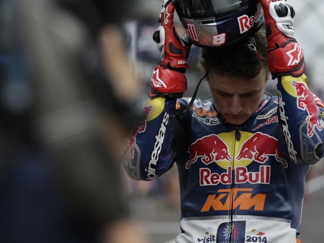 Miller on the grid at Indianapolis.