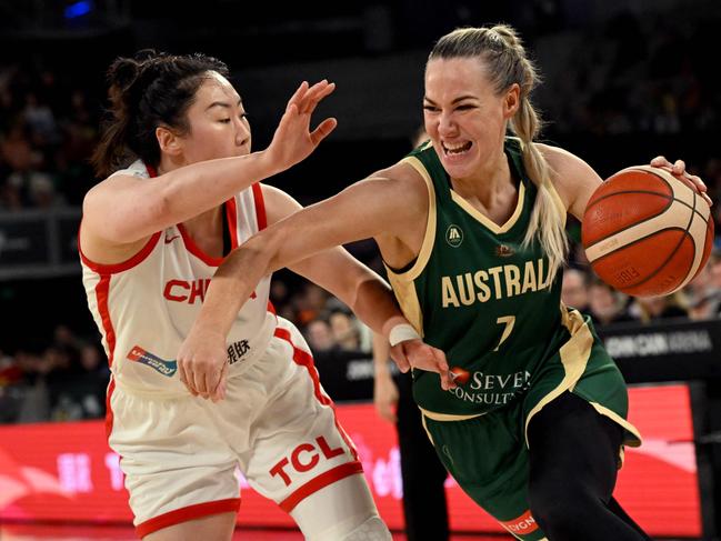 Tess Madgen said burgeoning rivalry had developed with China, after they knocked the Opals out of the Tokyo Olympics and World Cup in Sydney. Picture: William WEST / AFP