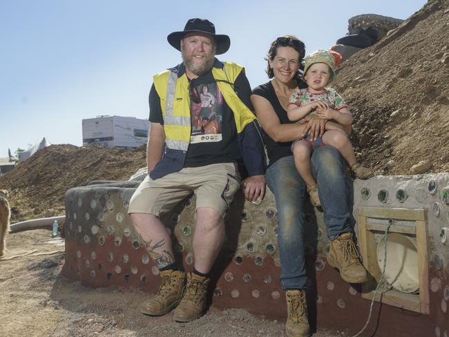 Building the Inman Valley Earthship. Picture: Nick Clayton.