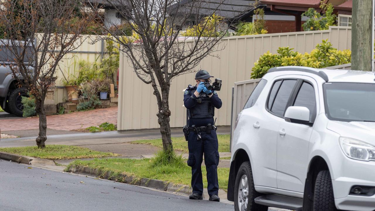 Police received multiple calls from residents reporting a violent disturbance at the corner of Lindsay St and Highland Ave, Rostrevor. Picture: Kelly Barnes