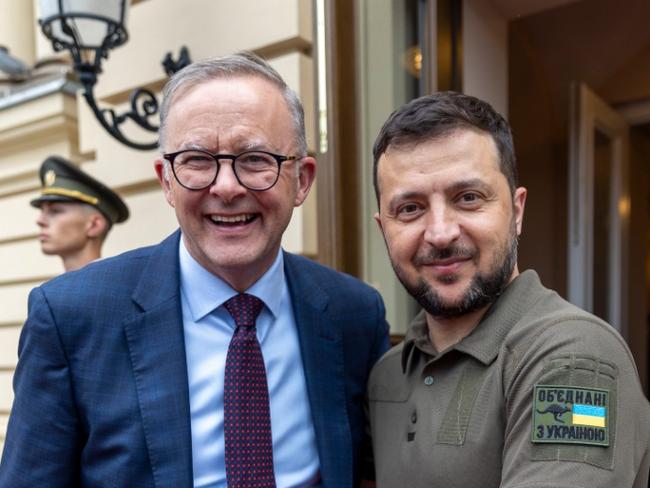 Australian Prime Minsiter Anthony Albanese meets with  Ukraine President Zelensky. Posted July 4, 2022. Picture: X @AlboMP