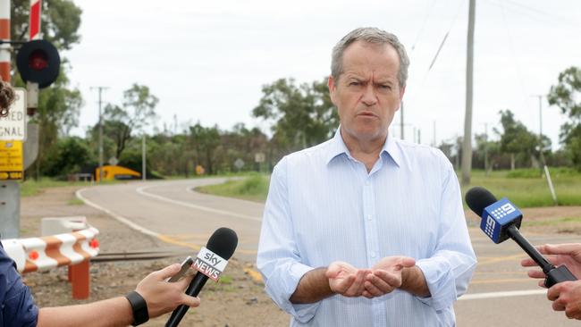 Opposition leader Bill Shorten, in Townsville on Friday, said the federal government needed to do more to assist sacked workers. Picture: Mark Calleja