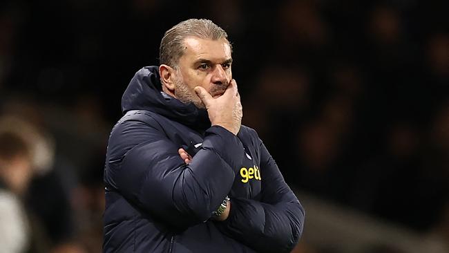 Tottenham Hotspur's Ange Postecoglou. Photo by HENRY NICHOLLS / AFP.