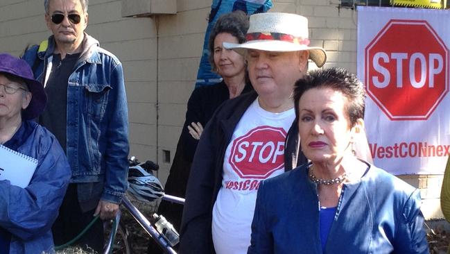 Sydney Lord Mayor Clover Moore at a WestConnex rally at Sydney Park.