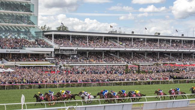 Plans to transform the home of the Melbourne Cup into a state-of-the-art sporting and entertainment precinct are ahead of schedule. Picture: Jason Edwards