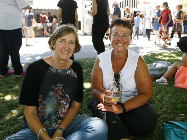 Jane Woolley, of London, left, and Jackie Ikin, of Taroona.