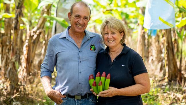 Ecoganic banana farmers Frank and Dianne Sciacca, Innisfail, Queensland.