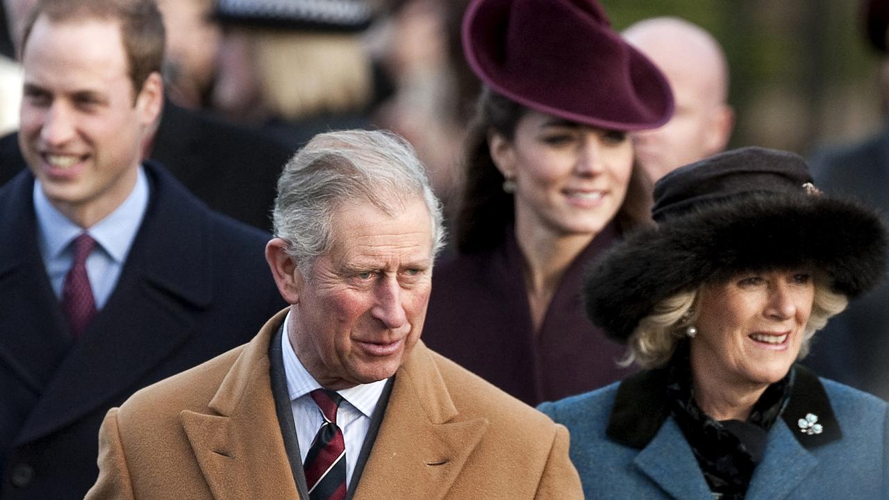 Prince Charles and Camilla, Duchess of Cornwall, Catherine, Duchess of Cambridge and Prince William will have more prominent roles in the absence of the Queen. Picture: AFP