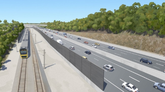 Plans for the Coomera Connector near The Shores at Helensvale - the bridge crossing is in the background.