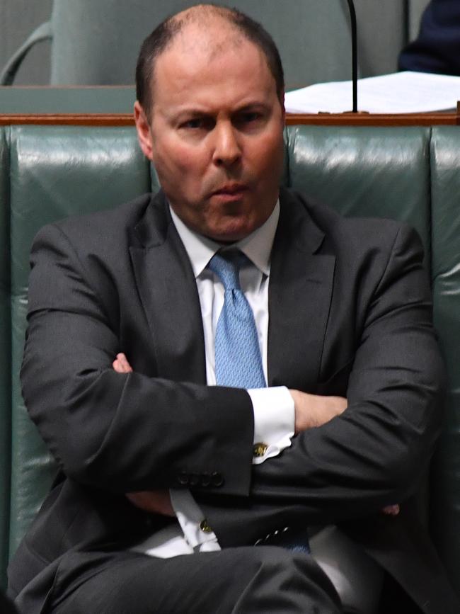 ‘Can’t make me say it’ ... Treasurer Josh Frydenberg. Picture: Getty Images