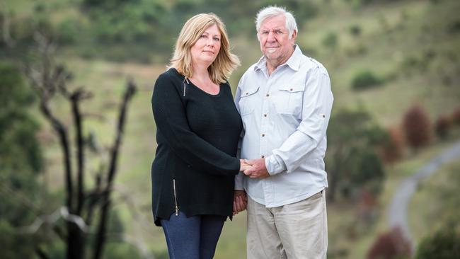 Denis Spooner with partner Suzi Kerr at their Strathewen home. Picture: Stuart Walmsley