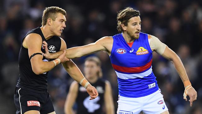 Patrick Cripps could play on Marcus Bontempelli. Picture: Quinn Rooney/Getty Images